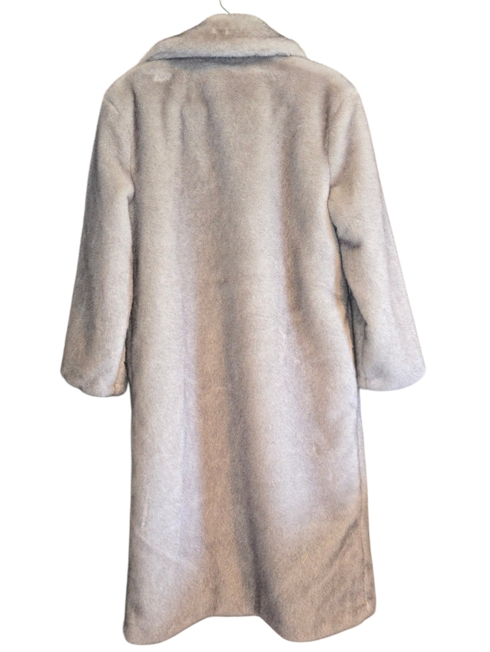 Abercrombie & Fitch Faux Fur Maxi Coat Size Small Gray NWOT - Picture 4 of 11